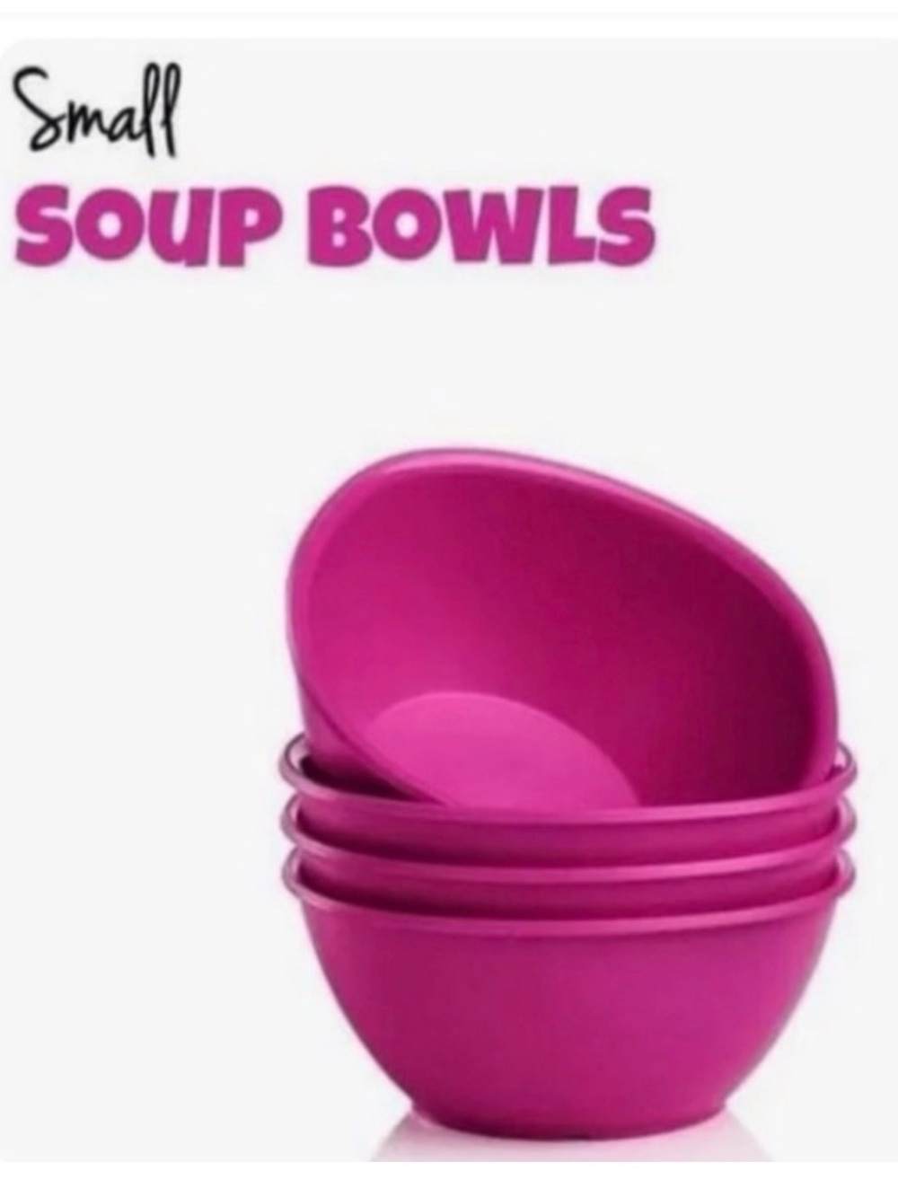 NWT Tupperware Small Bowls in Pink, Set of 4